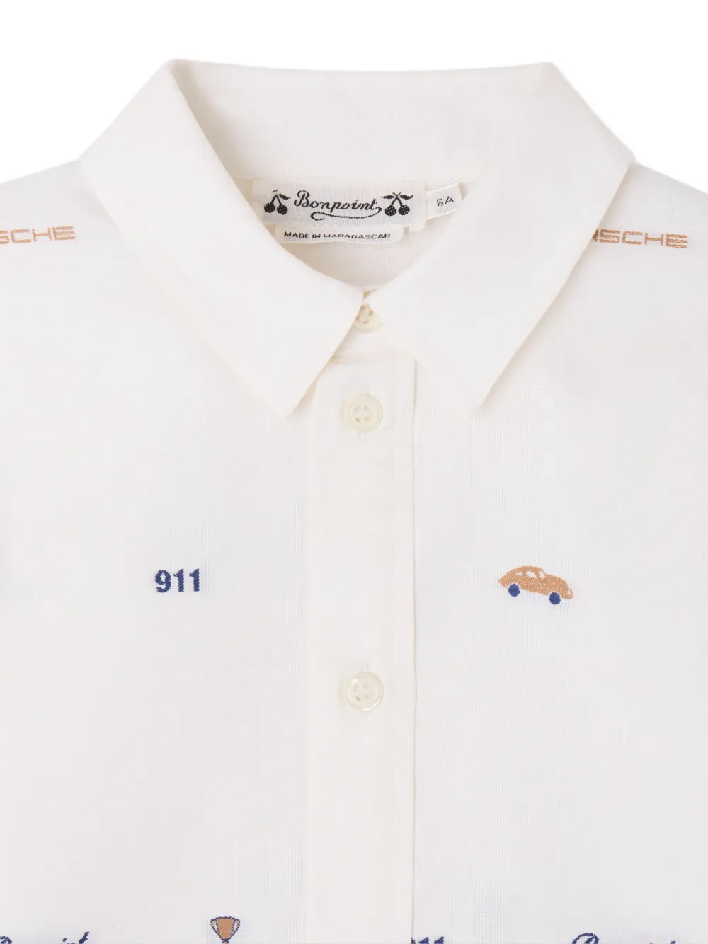 Bonpoint x Porsche Daho shirt Wit