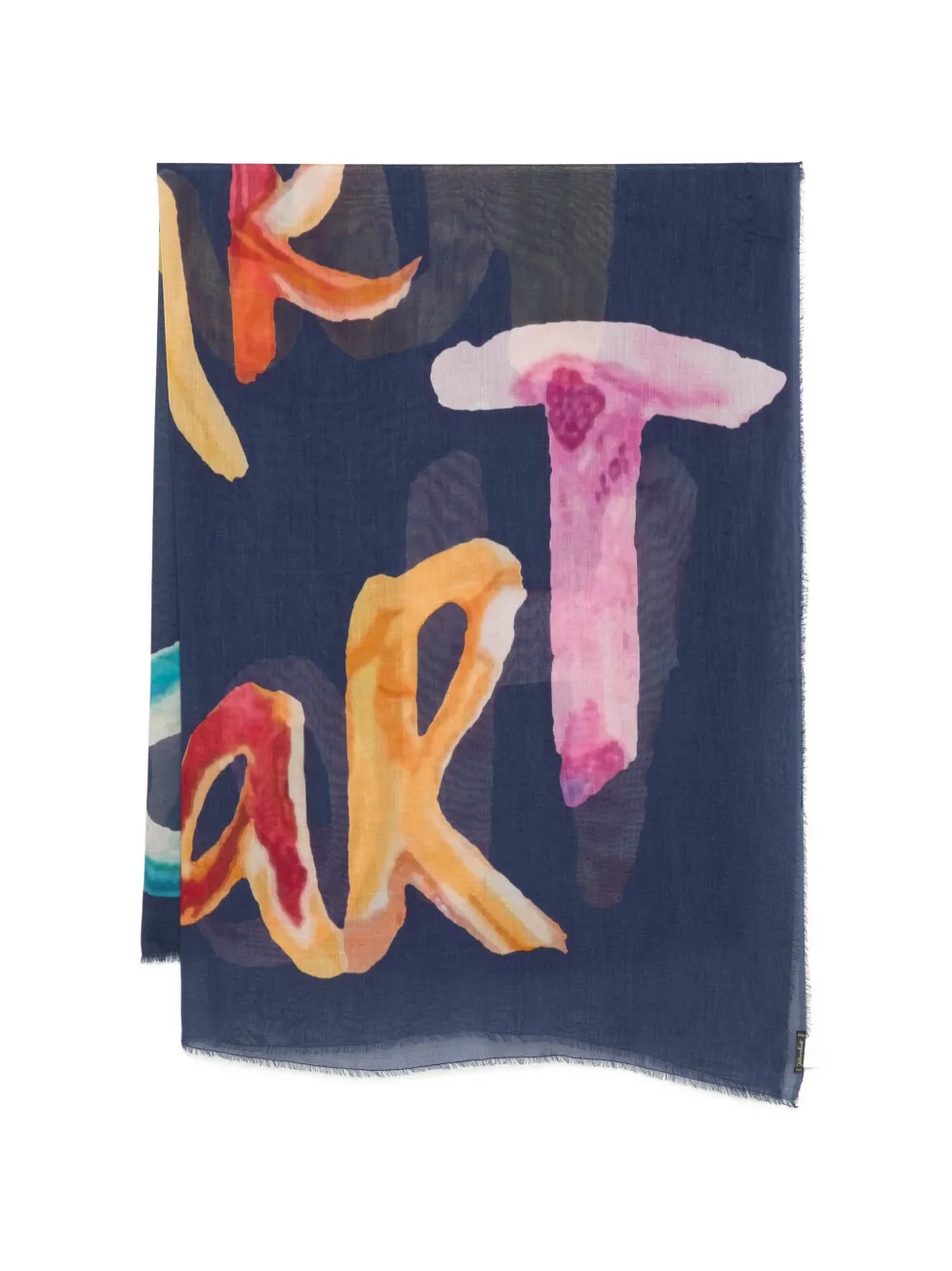Faliero Sarti Open Up printed scarf - Blu