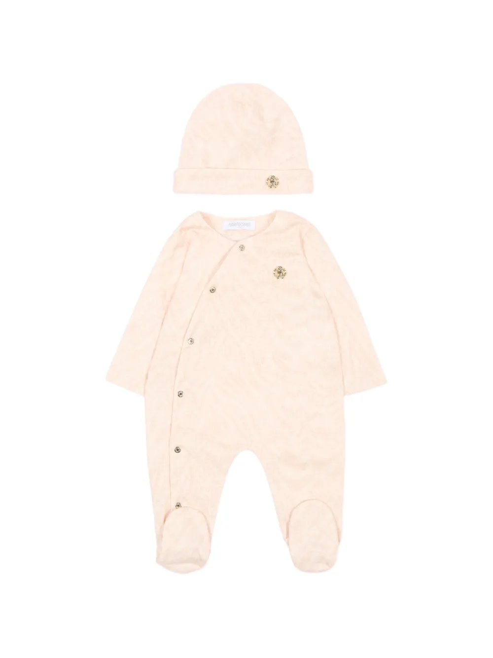 Roberto Cavalli Junior monogram-print babygrow set - Rosa