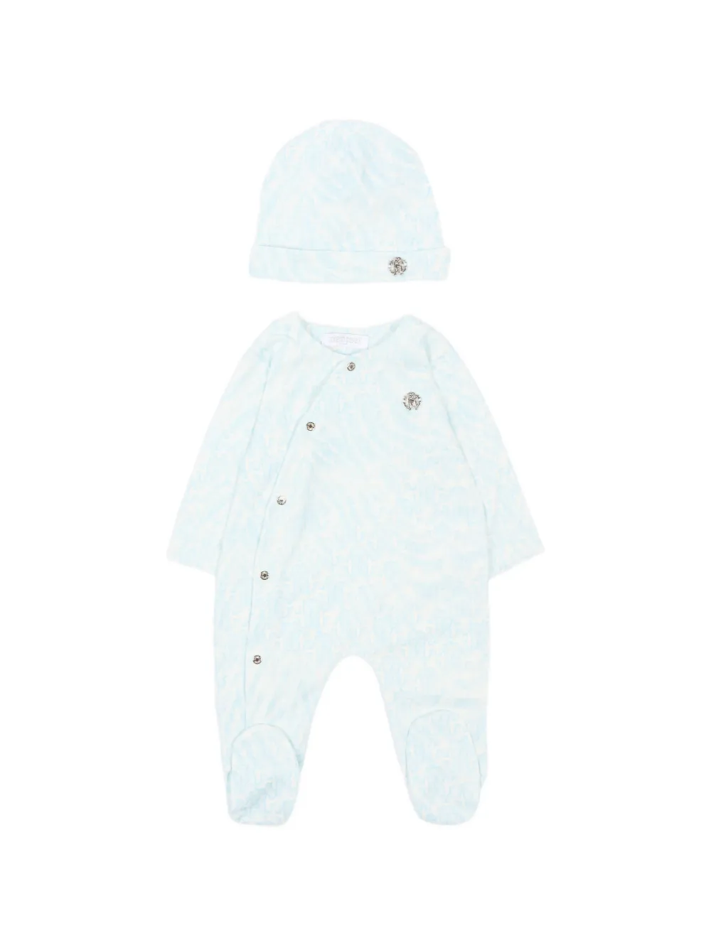 Roberto Cavalli Junior monogram-print babygrow set - Weiß