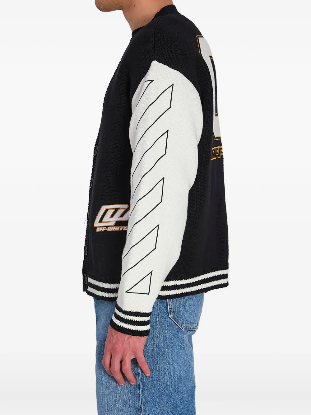 Off-White Varsity vest met borduurwerk Zwart
