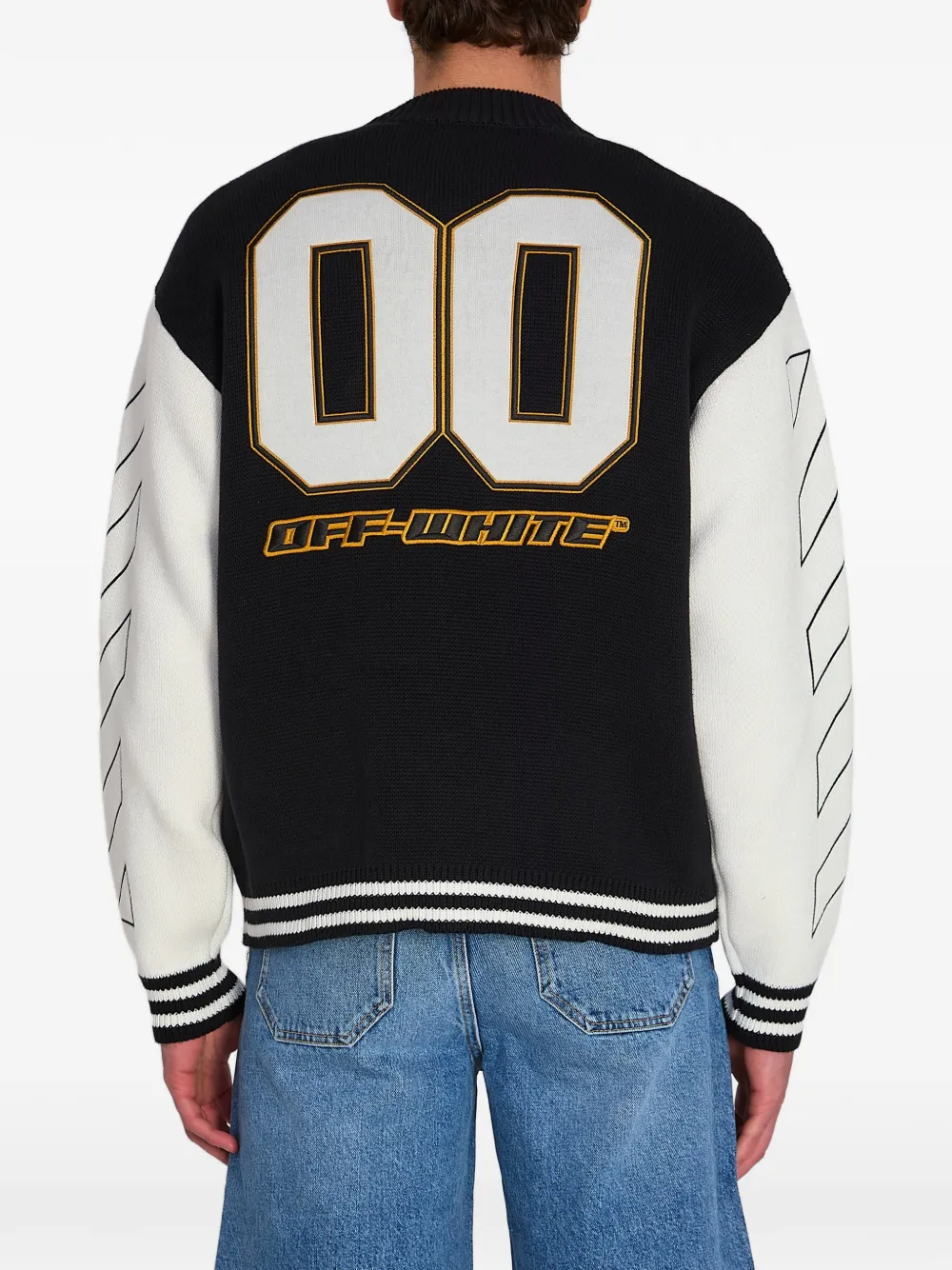 Off-White Varsity vest met borduurwerk Zwart