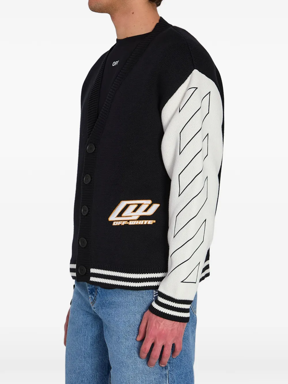 Off-White Varsity vest met borduurwerk Zwart