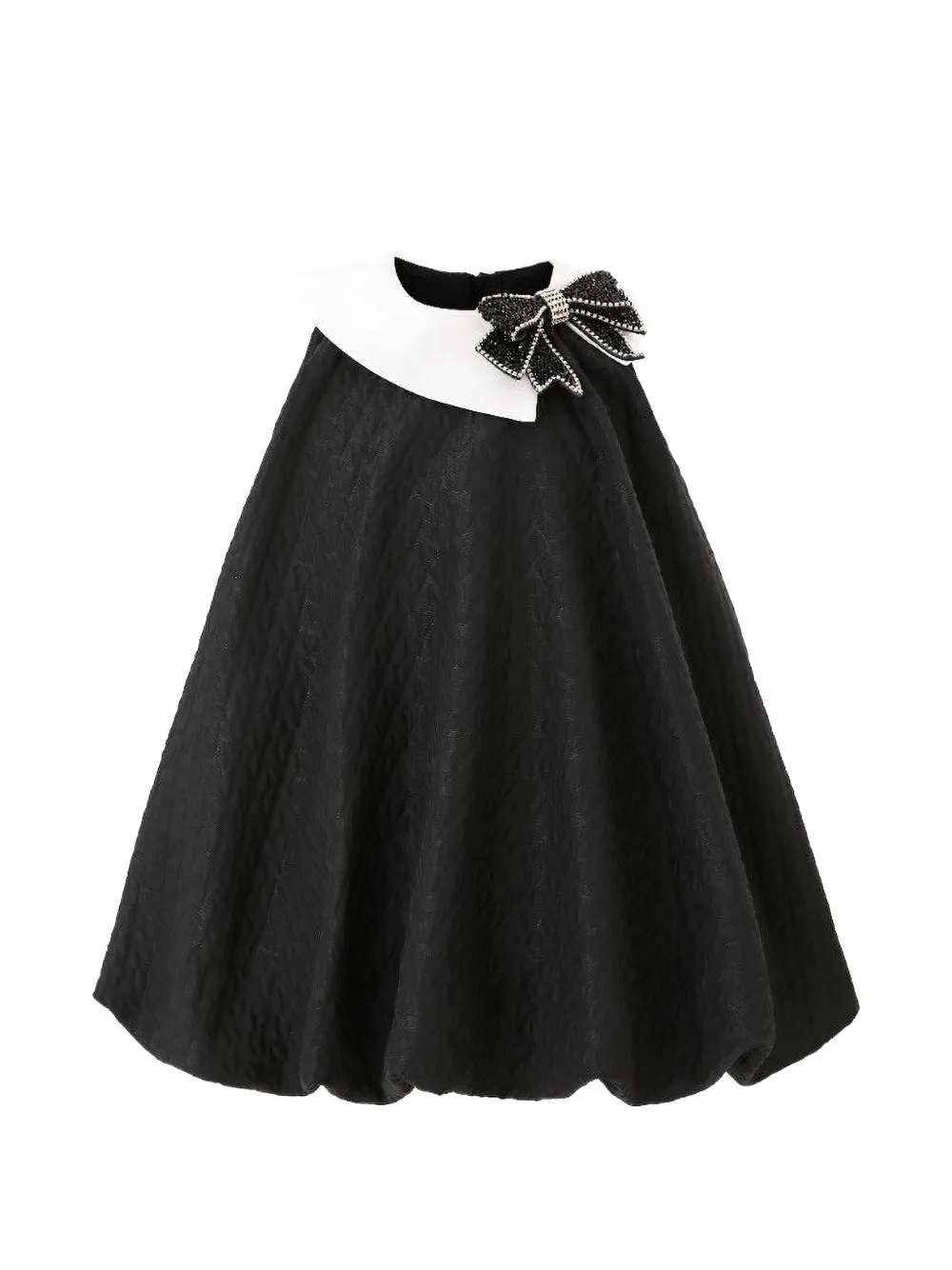 Tulleen bow-embellishment dress - Nero