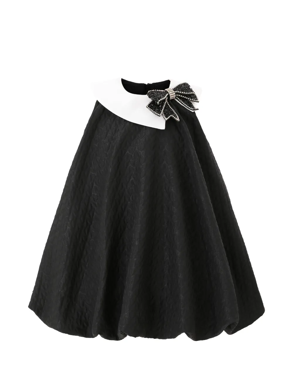 Tulleen bow-embellishment dress - Nero