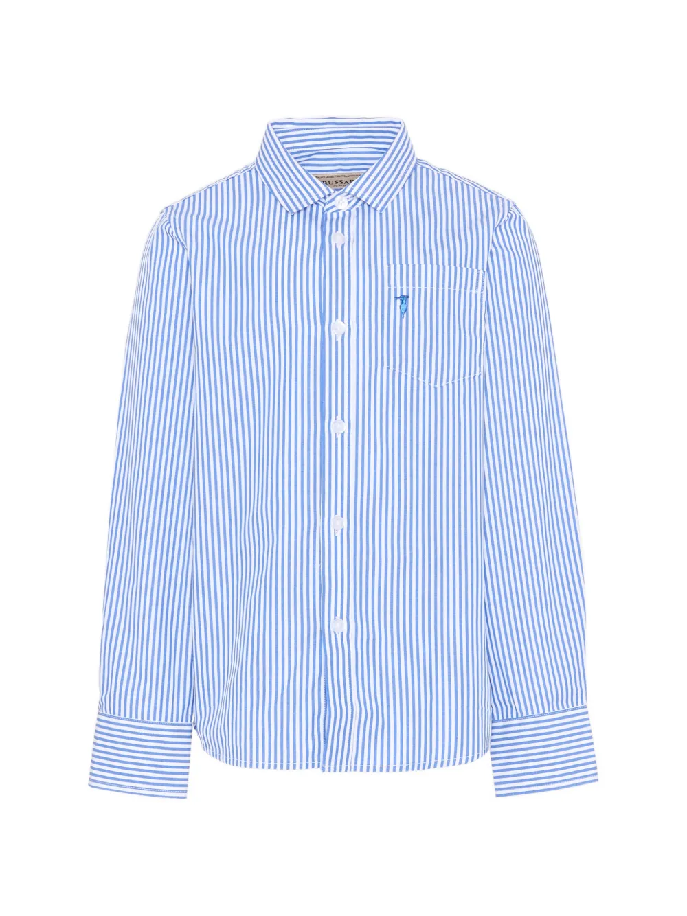 TRUSSARDI JUNIOR striped long-sleeve shirt - Blau