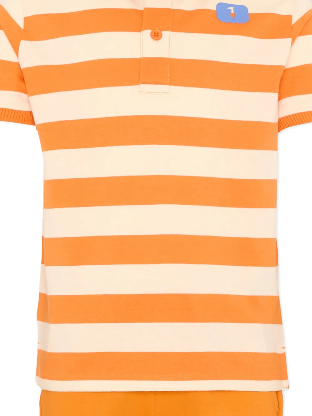 TRUSSARDI JUNIOR Gestreept poloshirt en shorts set Oranje