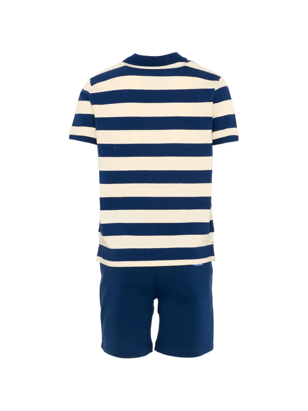 TRUSSARDI JUNIOR Gestreept poloshirt en shorts set Blauw