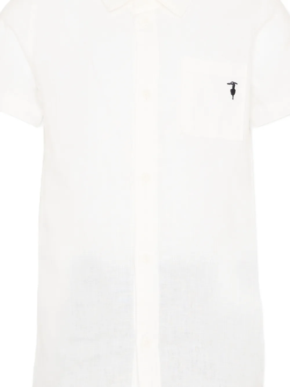 TRUSSARDI JUNIOR Shirt en shorts set met geborduurd logo Wit