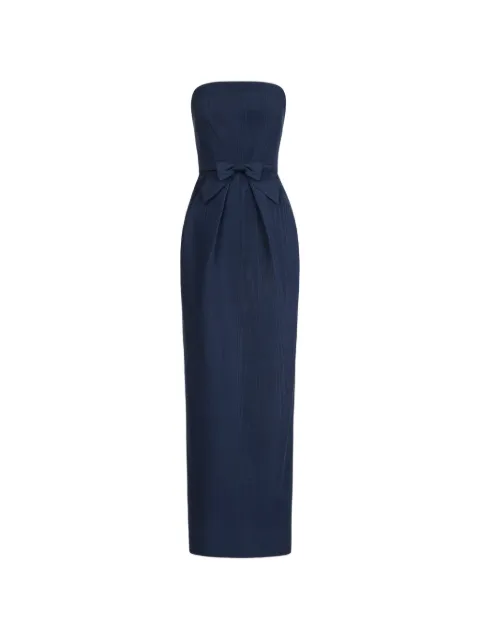 Oscar de la Renta bow-detailed column gown