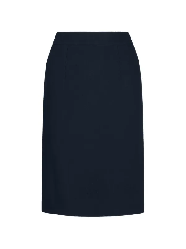 Oscar de la Renta Wool-blend Pencil Skirt in Blue