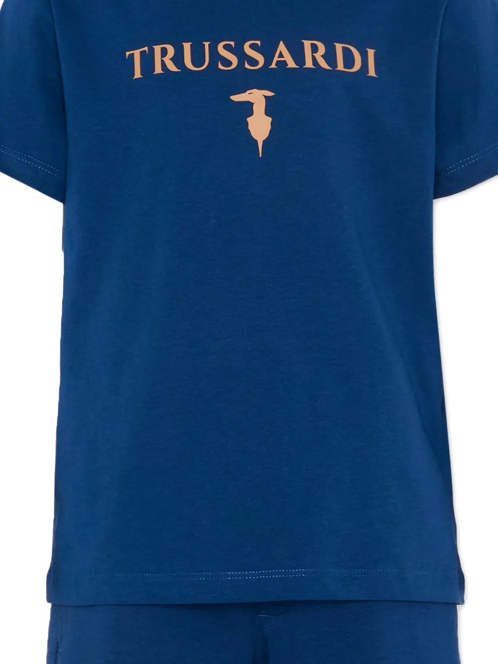 TRUSSARDI JUNIOR T-shirt en shorts met logoprint Blauw