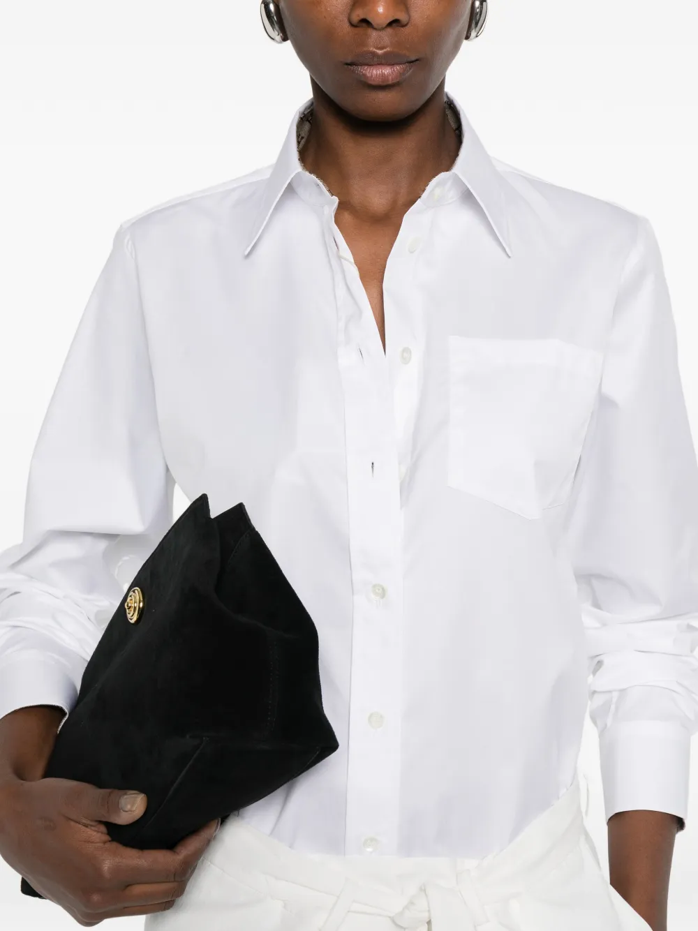 Herno Blouse met zak Wit