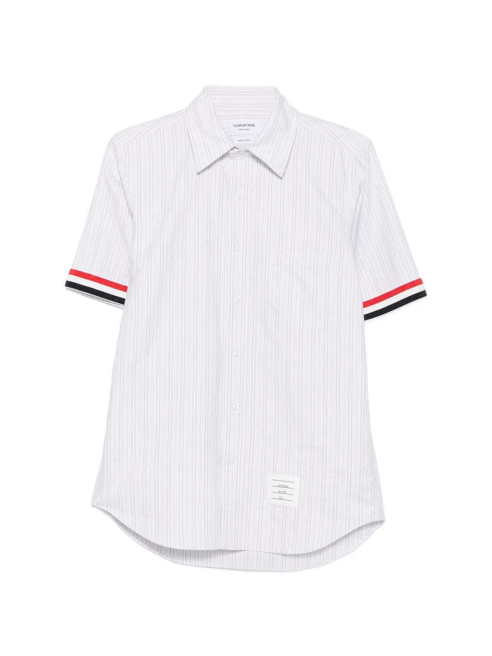 Thom Browne striped short-sleeve shirt - White