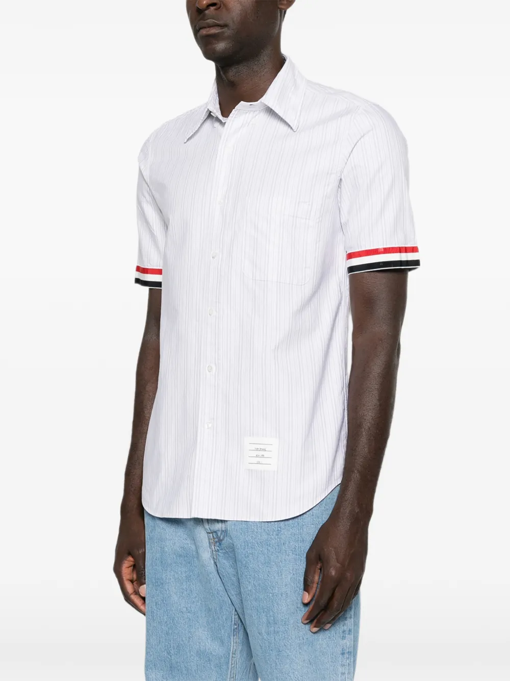 Thom Browne Gestreepte overhemd Wit