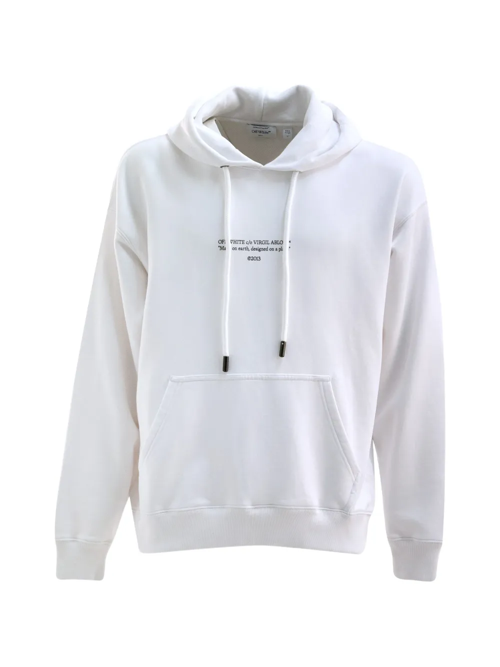 Off-White logo-detail hoodie - Weiß