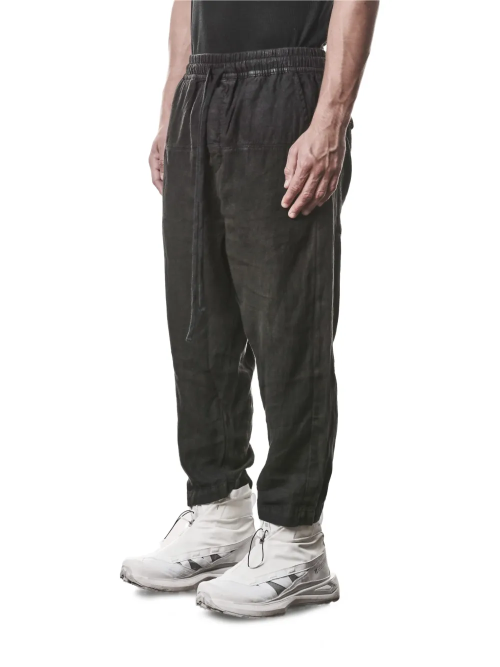 Thom Krom Pantalon Droit à Lien De Resserrage - Noir 
