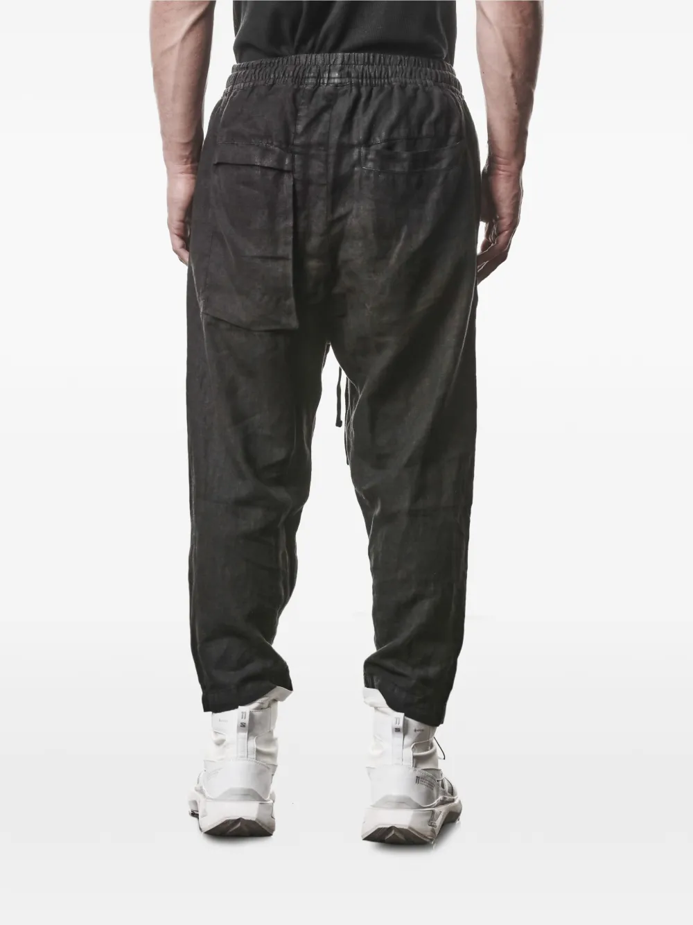 Thom Krom Straight broek met trekkoord Zwart