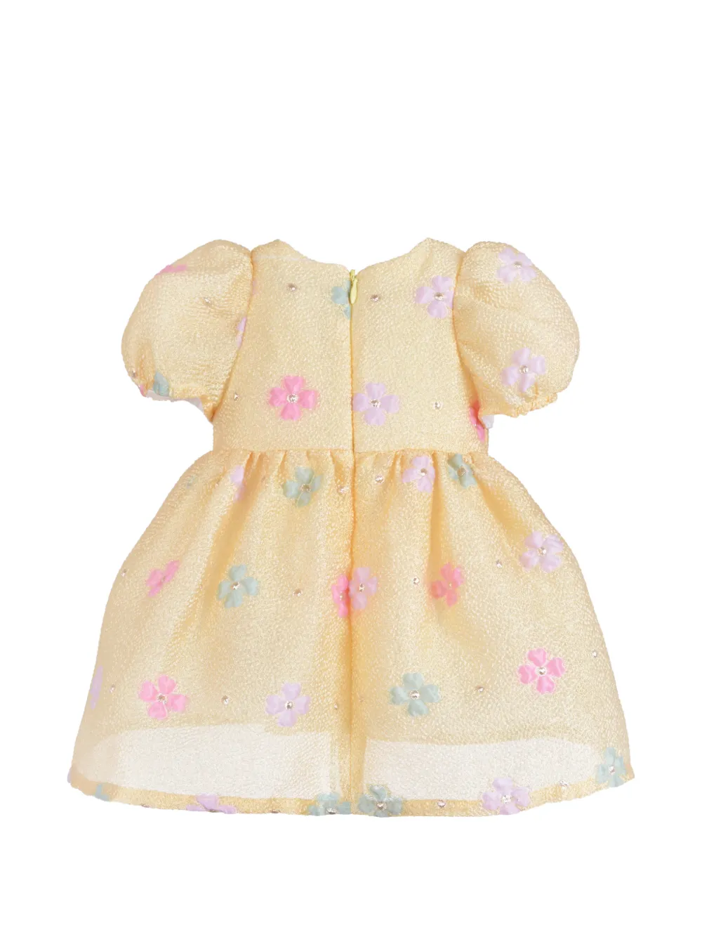  Hucklebones London Puff-sleeved Floral-print Dress - Orange 