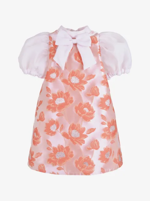Hucklebones London vestido recto con mangas farol y detalle de moño