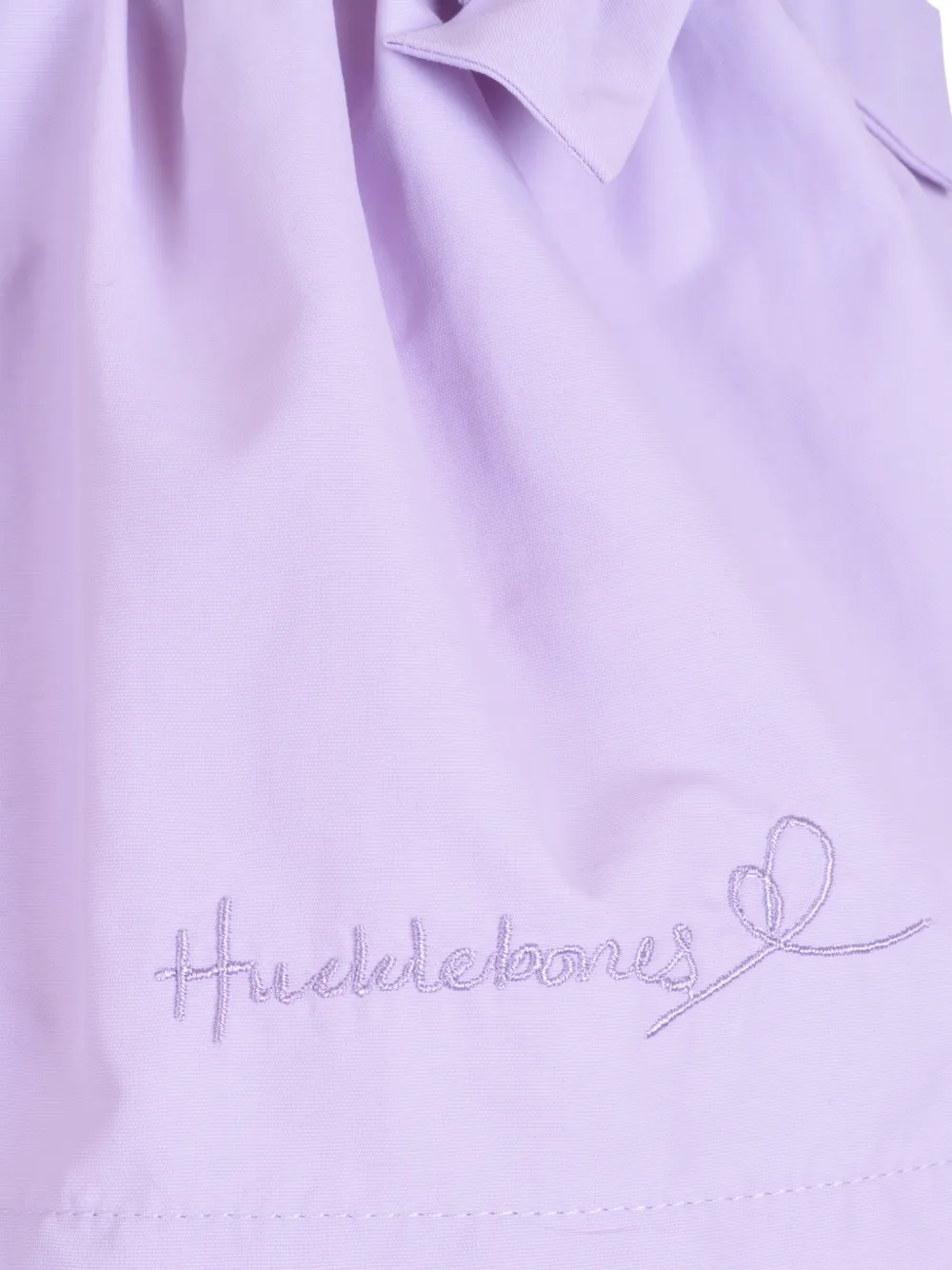 Hucklebones London Gewelfde jurk met ruches Paars