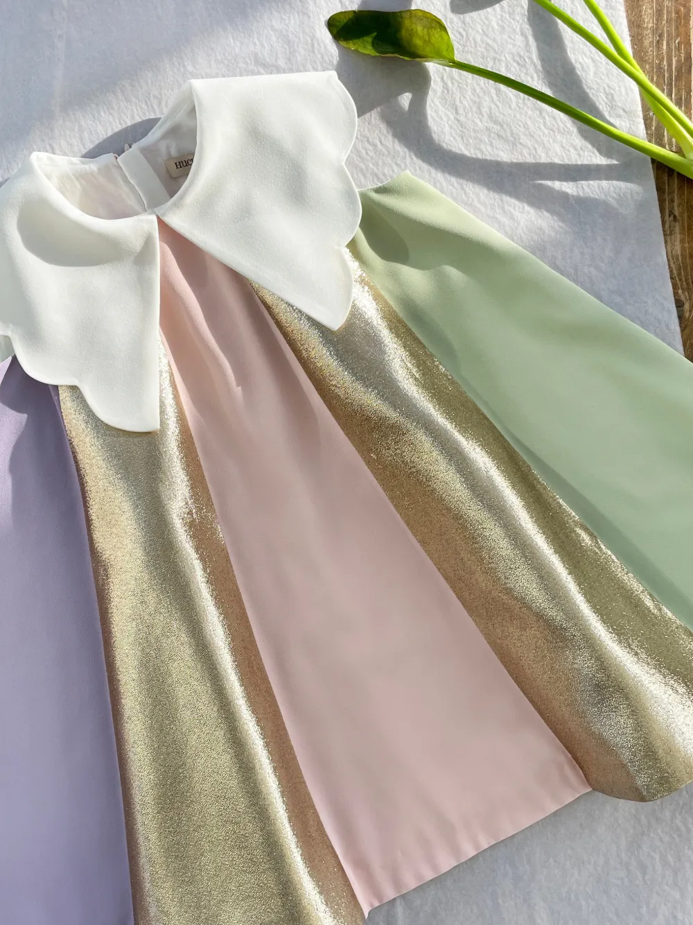 Hucklebones London A-lijn jurk met colourblocking Roze