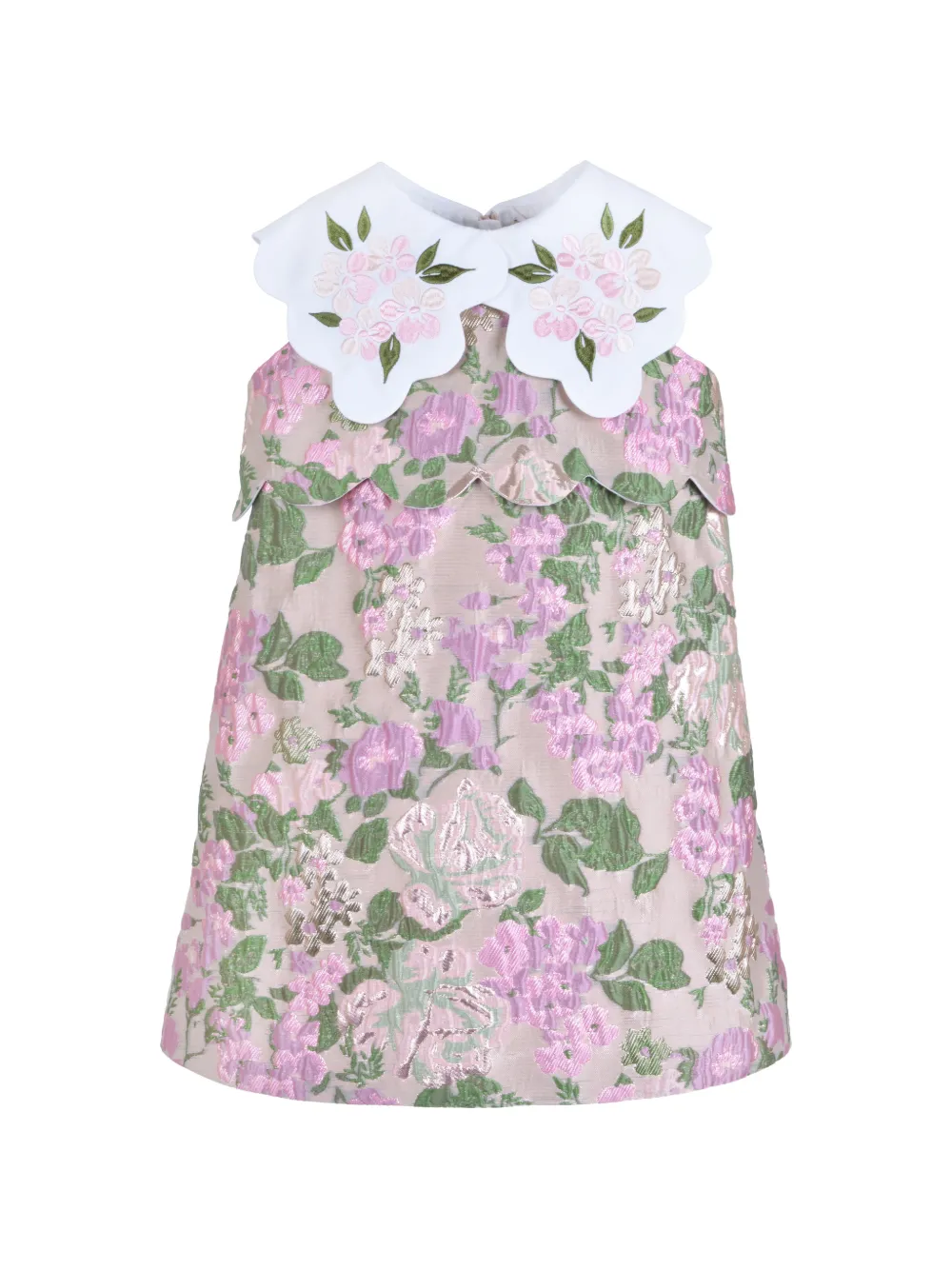 Hucklebones London floral-jacquard dress - Rosa