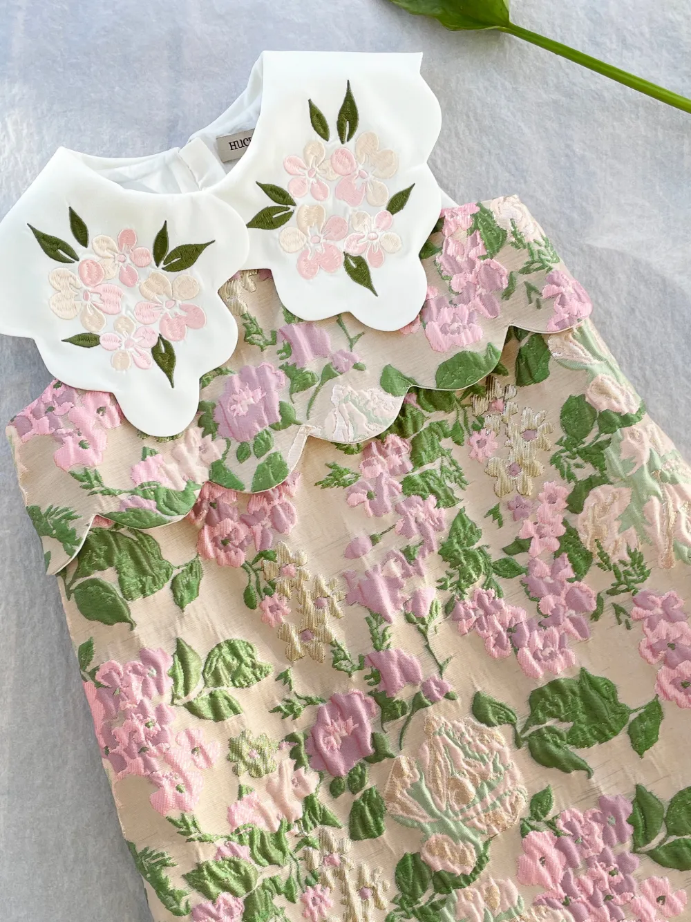 Floral-Jacquard Dress