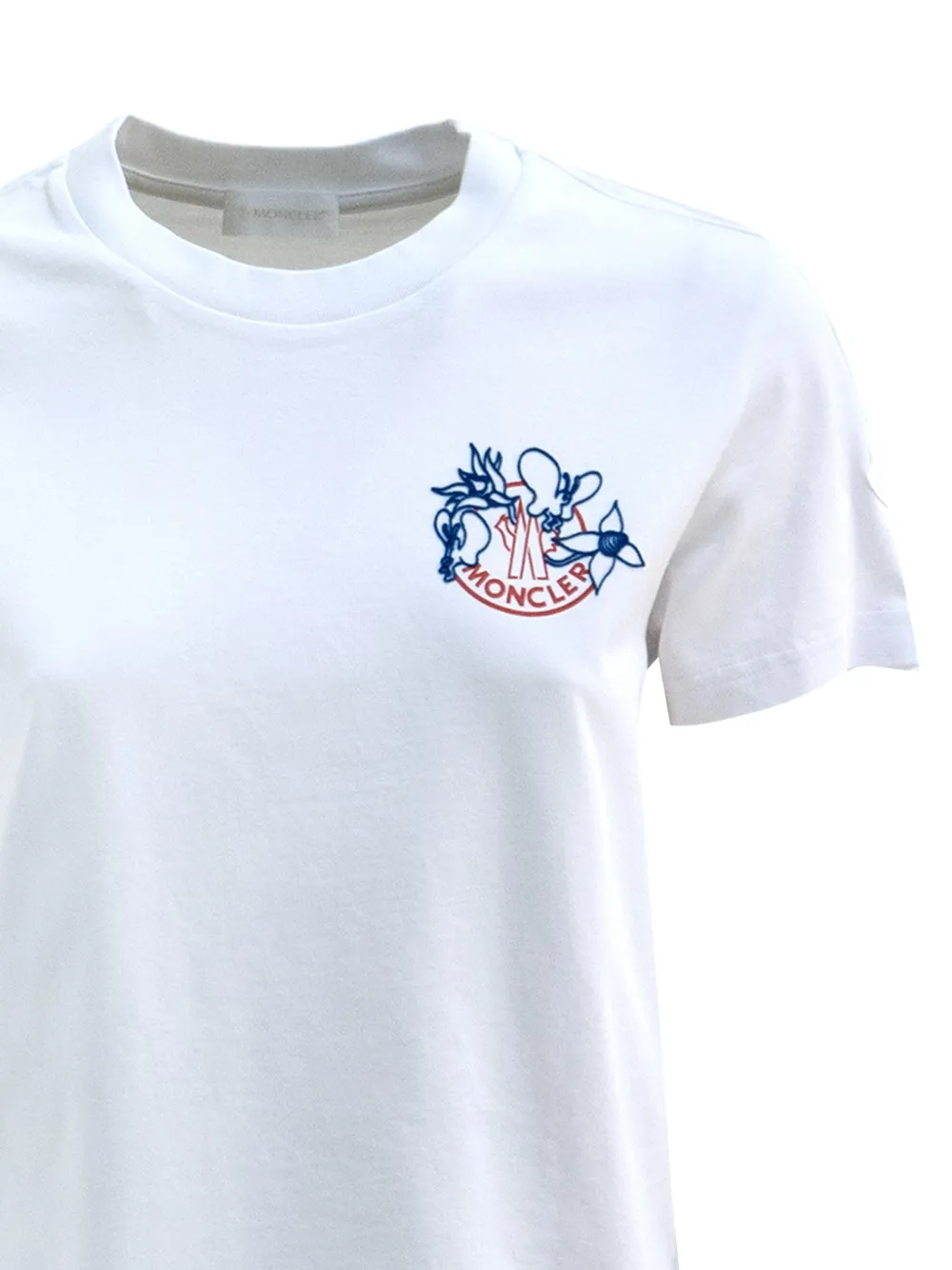Moncler T-shirt met logodetail Wit
