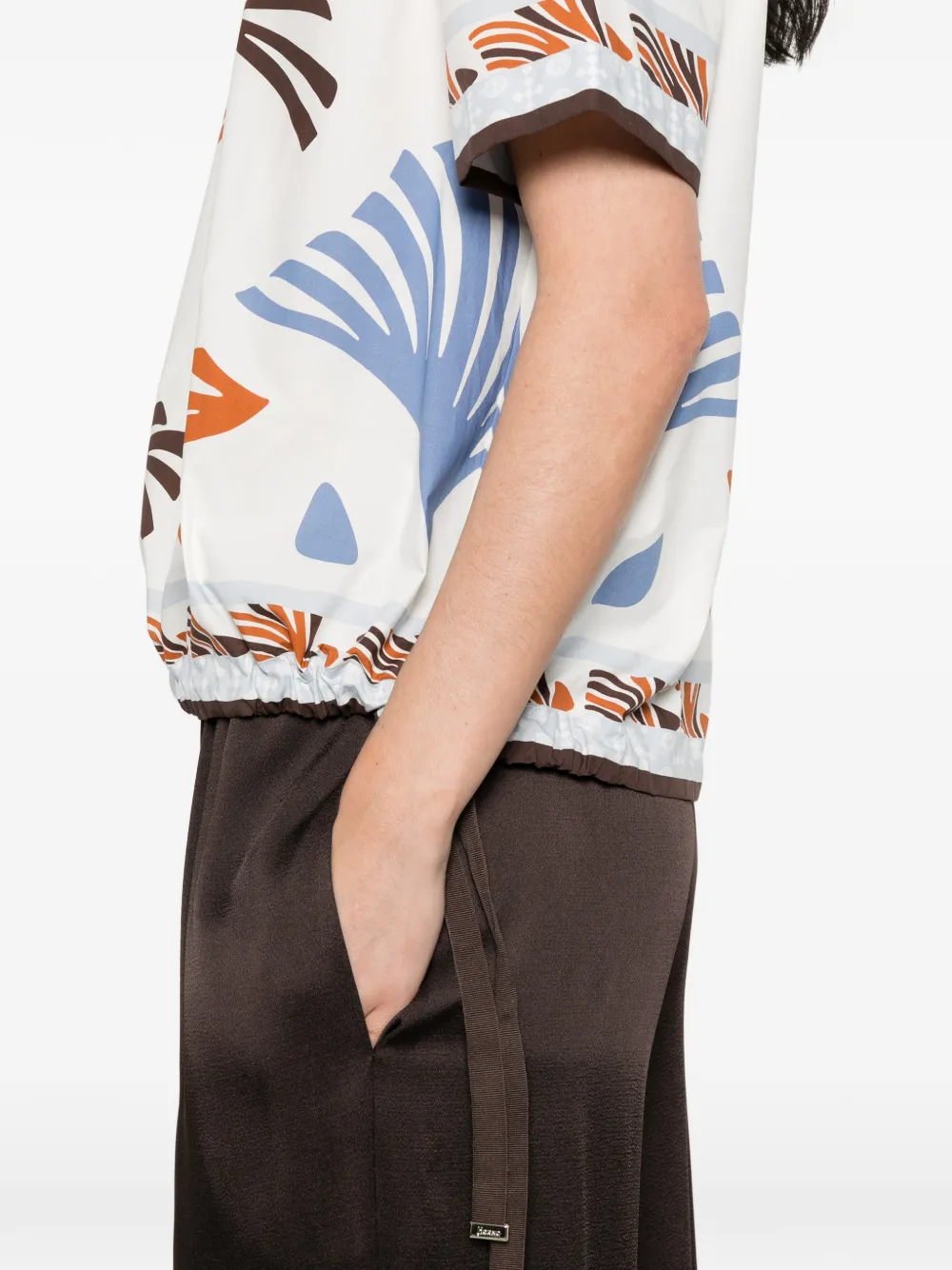 Herno Katoenen blouse met patroon Wit