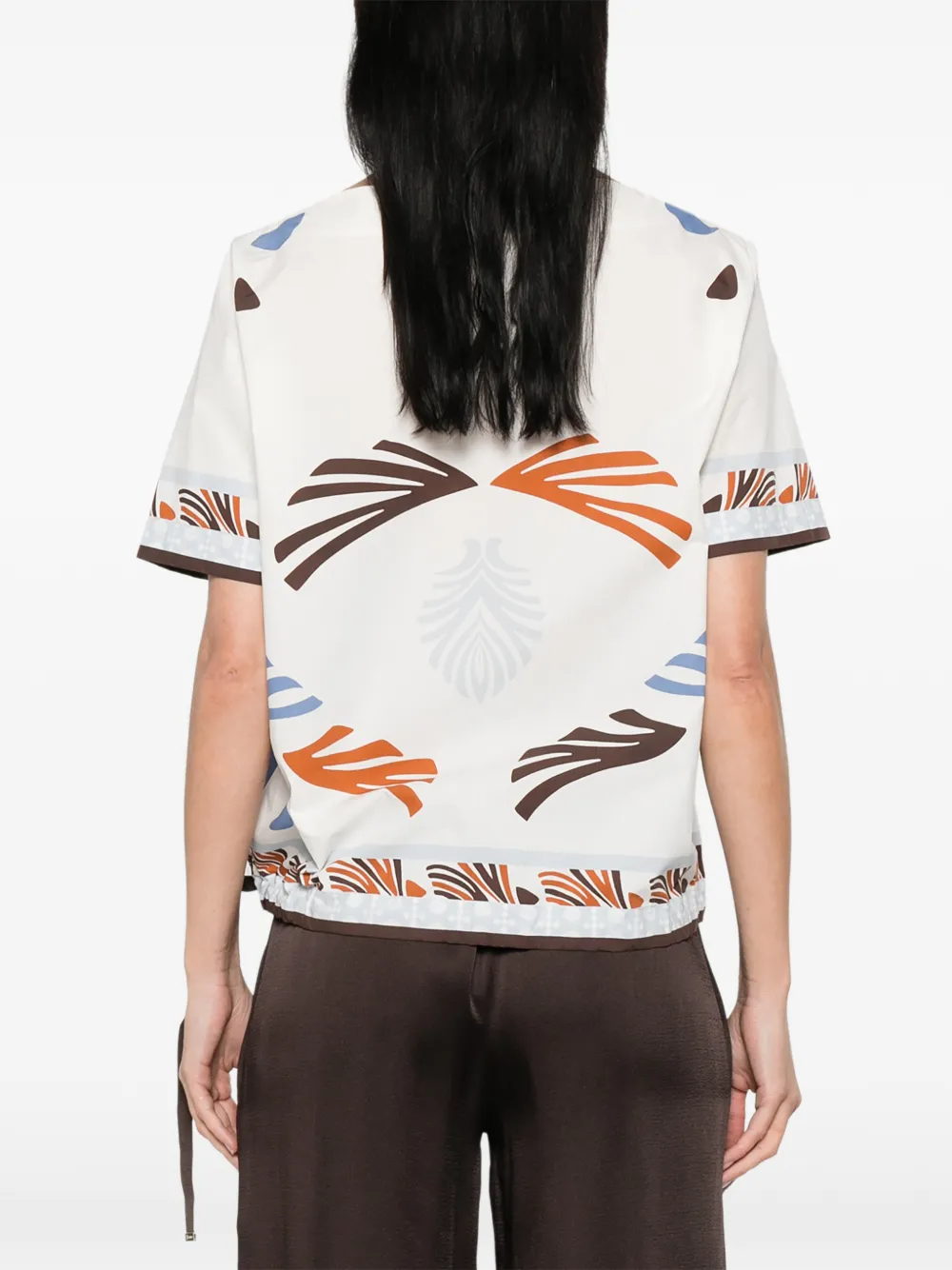 Herno Katoenen blouse met patroon Wit