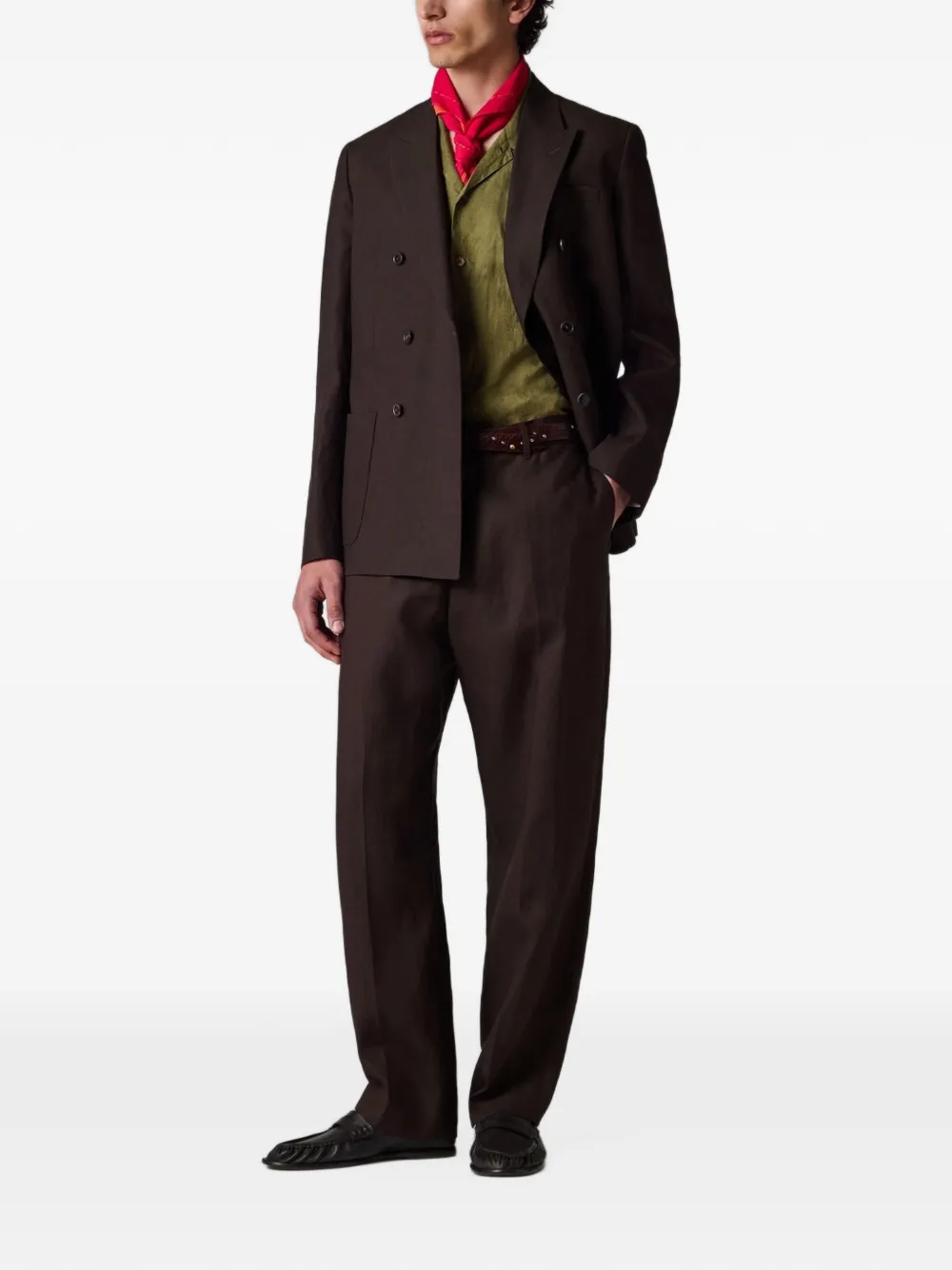 Paul Smith Blazer met dubbele rij knopen Bruin