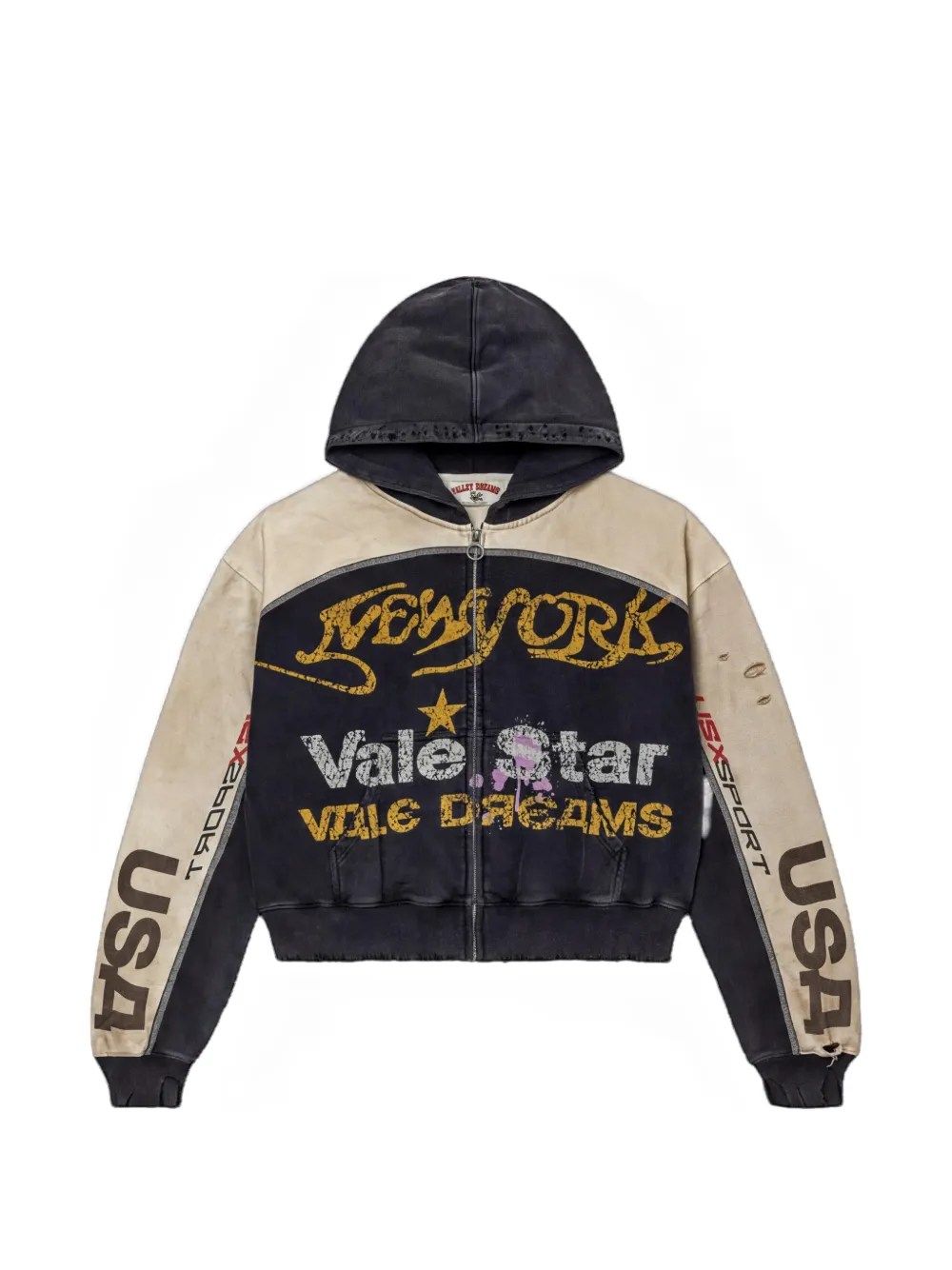Vale Felpa con cappuccio e zip - Nero