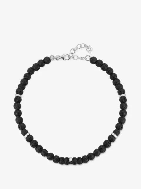 Mateo Hex Nut lava rock bead bracelet