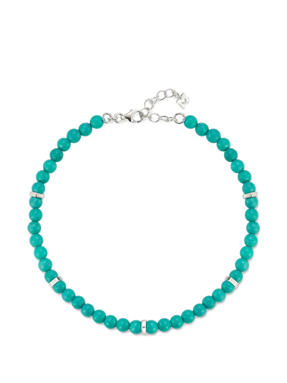 Mateo Hex Nut turquoise bracelet - Argento