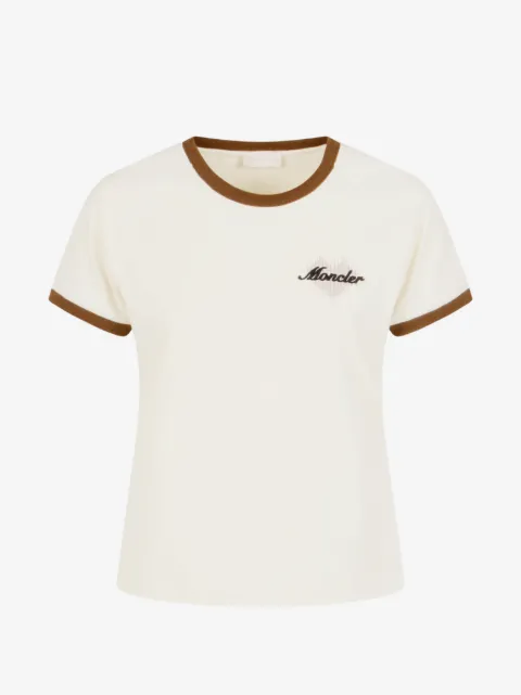 Moncler logo-patch cotton polo shirt