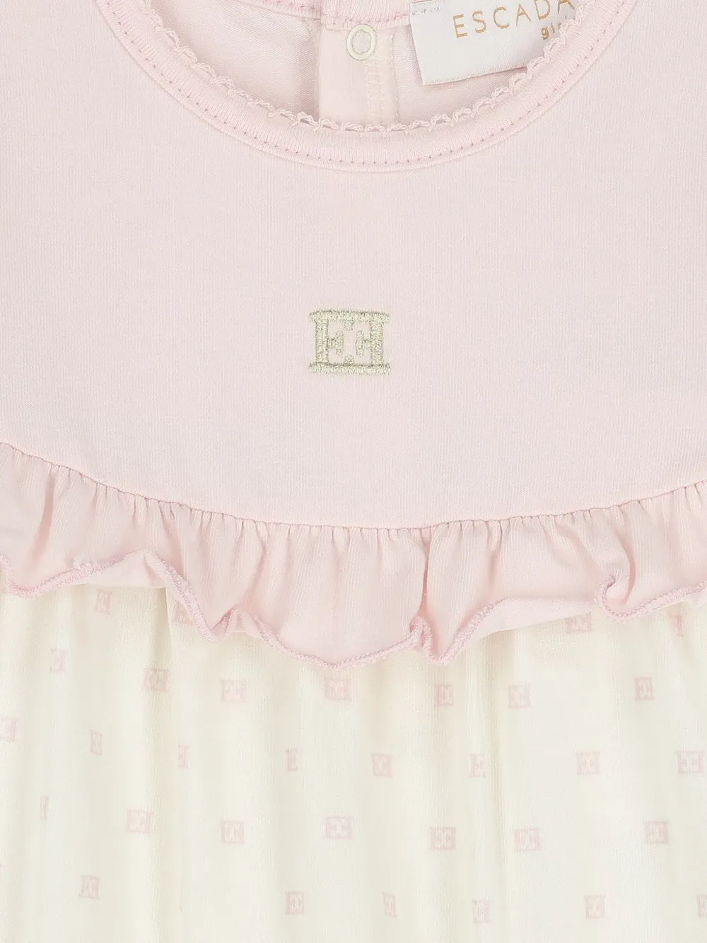 Escada Kids Romper met ruches Beige