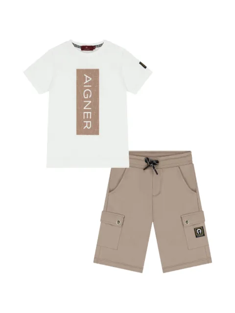 Aigner Kids logo-print short set (set of two)