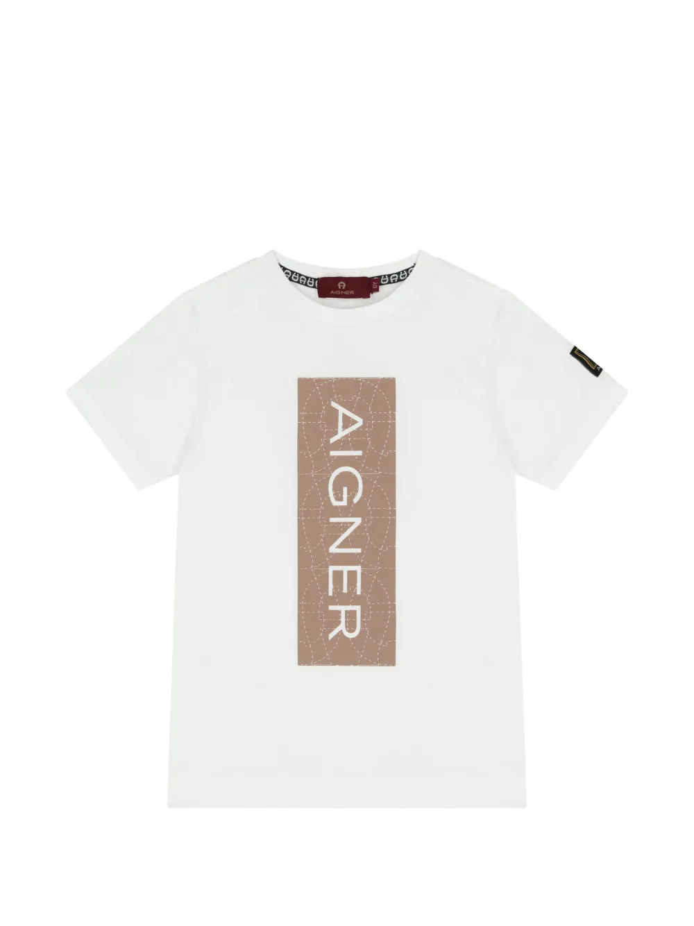 Aigner Kids Top en shorts met logoprint (set van twee) Wit