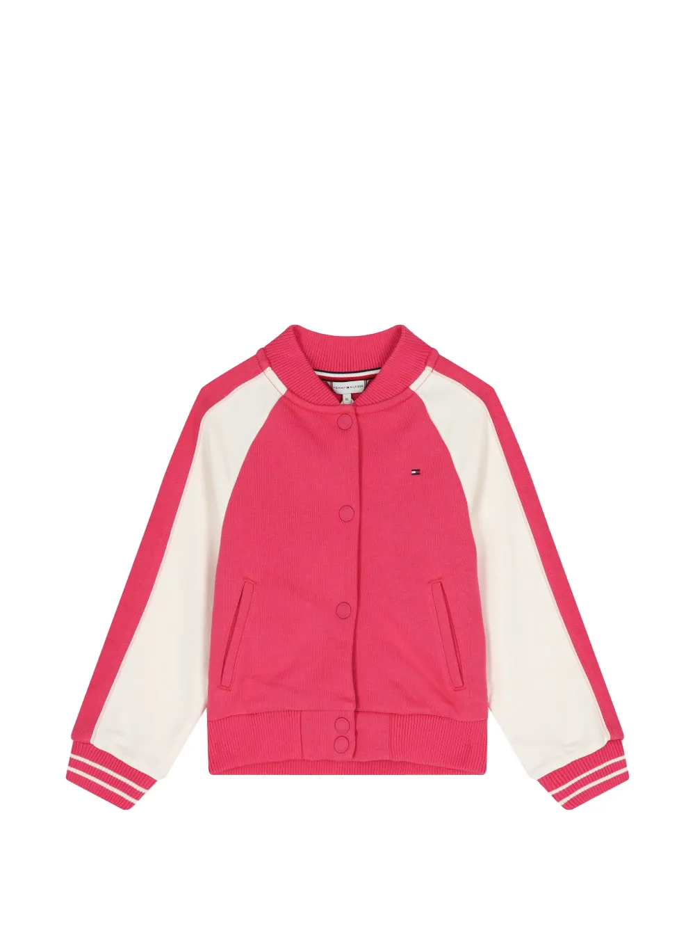 Tommy Hilfiger Junior Bomber con bottoni - Rosa