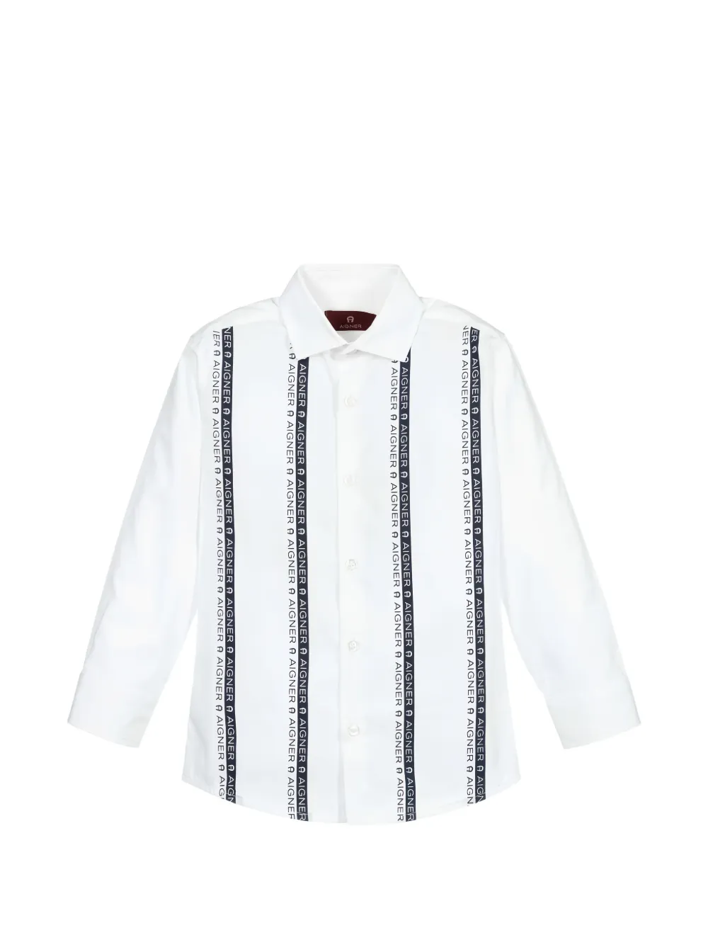 Aigner Kids logo-print shirt - White