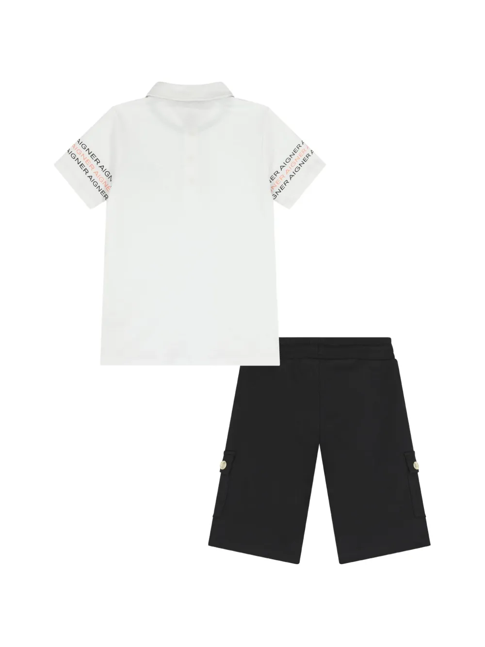 Aigner Kids Shortsset met trekkoord (set van twee) Wit