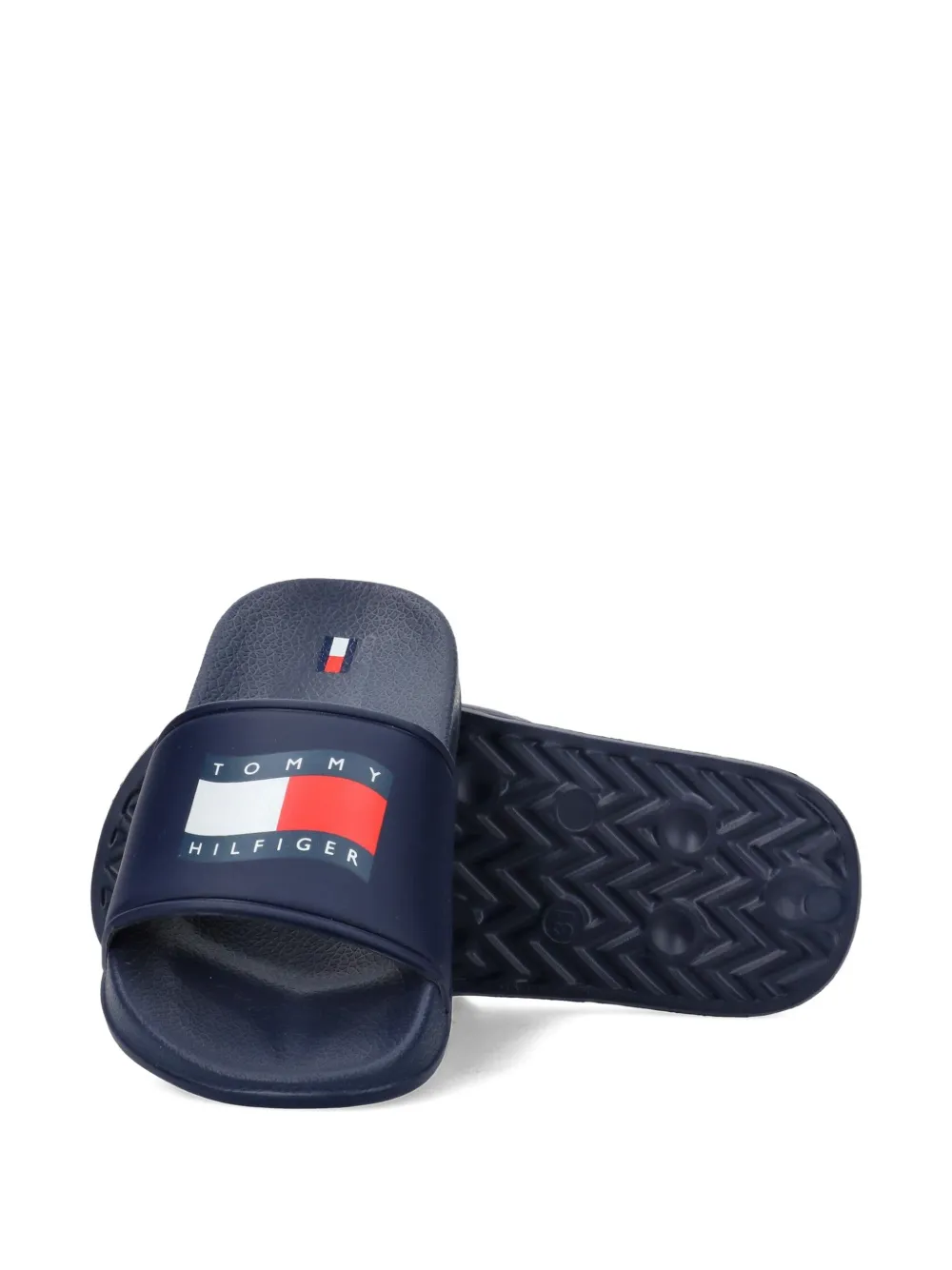 Tommy Hilfiger Junior Slippers met logodetail Blauw