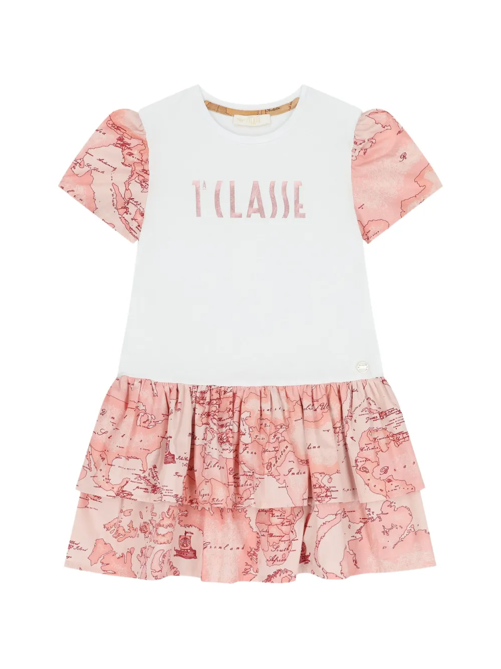 Alviero Martini Kids Abito con balze - Rosa