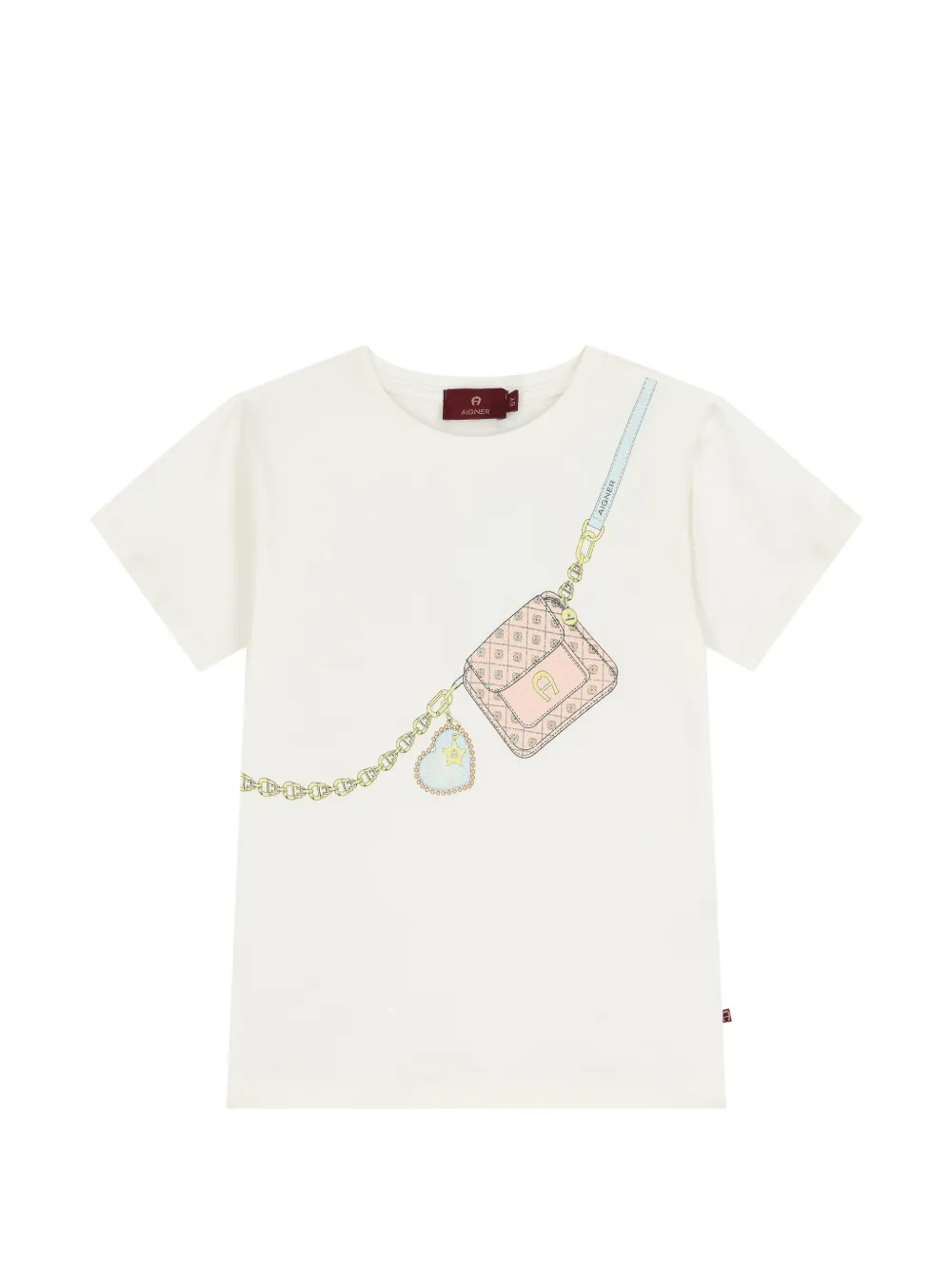 Aigner Kids graphic T-shirt - Bianco