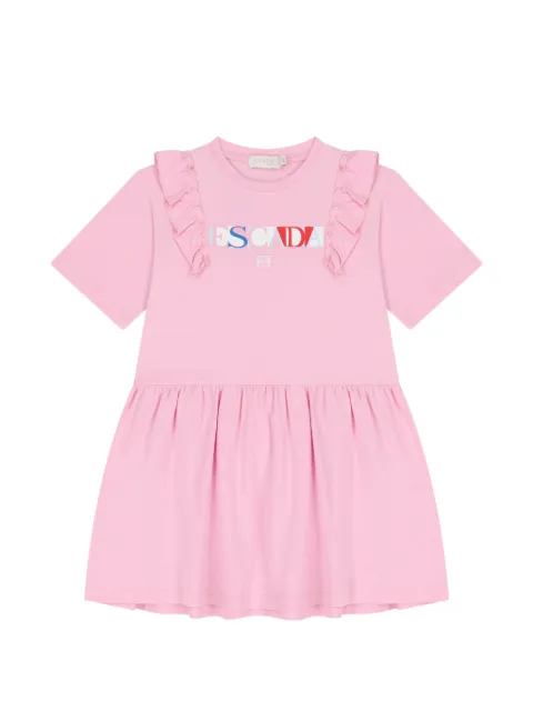 Escada Kids ruffled-detail short-sleeve dress