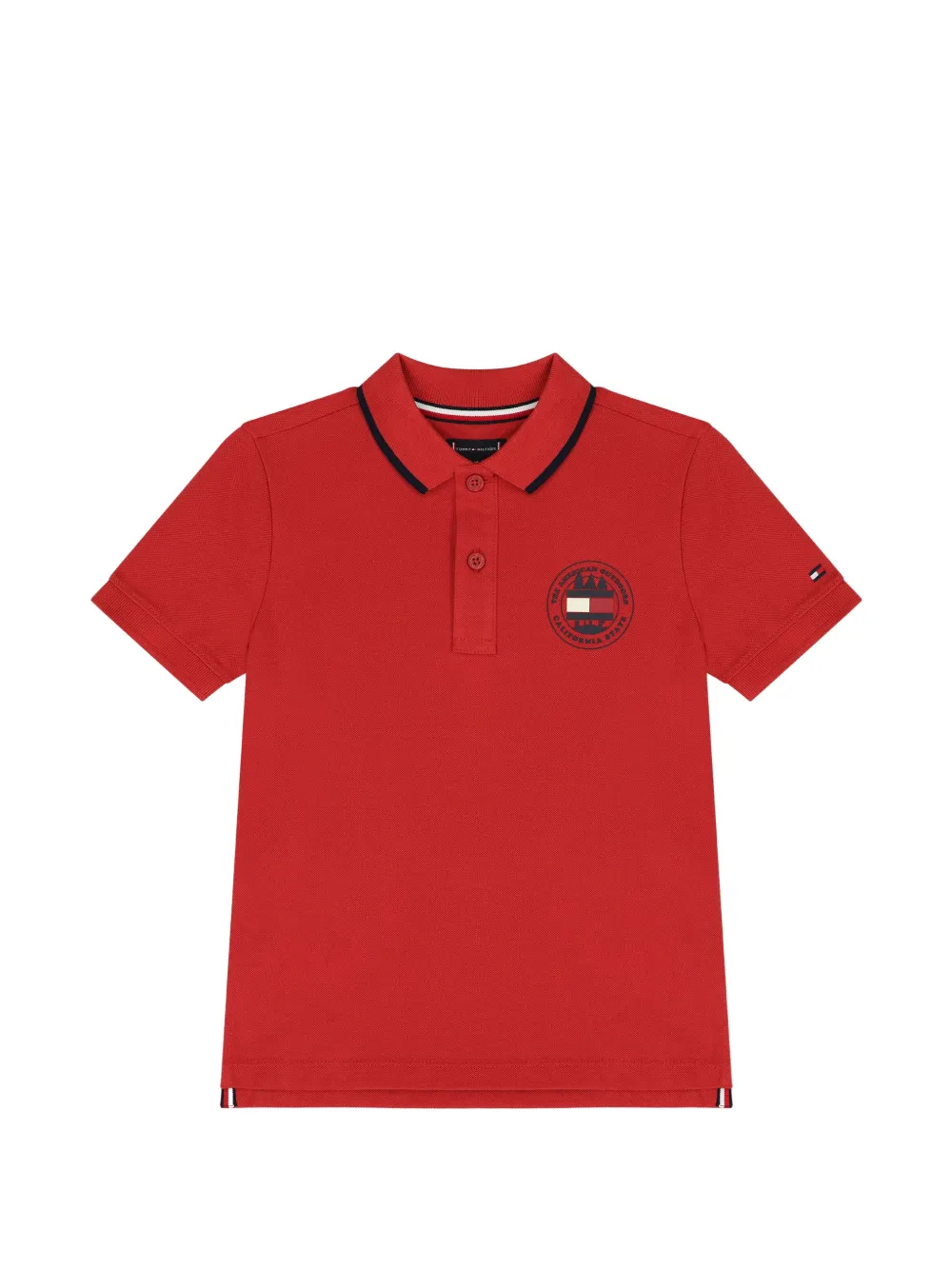 Tommy Hilfiger Junior Polo con logo - Rosso