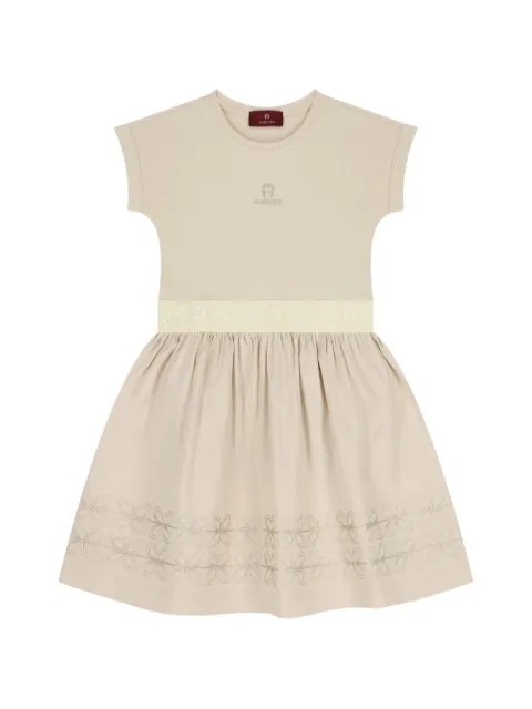 Aigner Kids floral-embroidery dress