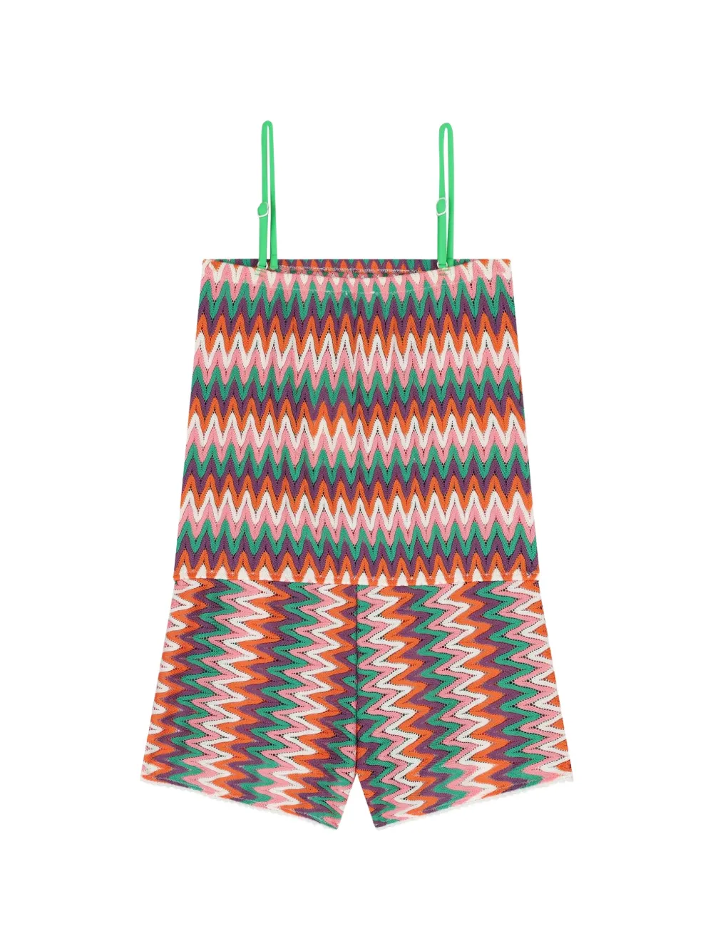 Nessi Byrd Kids Playsuit met chevron patroon Oranje