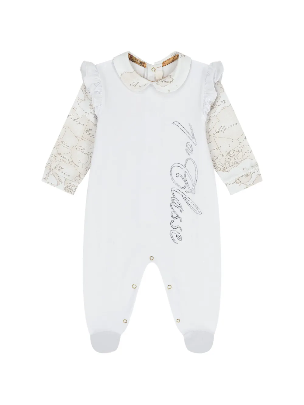 Alviero Martini Kids Tutina con ruches - Bianco